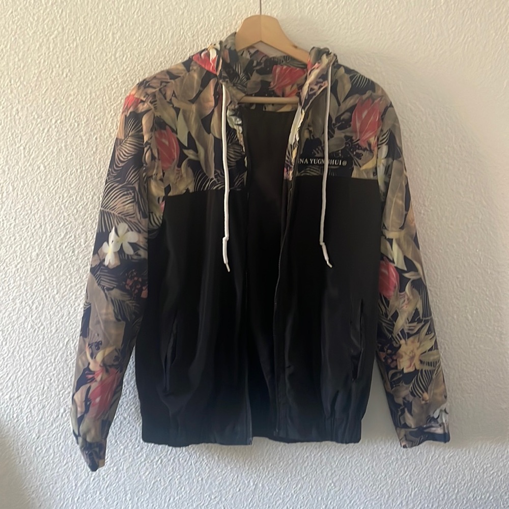 Floral windbreaker